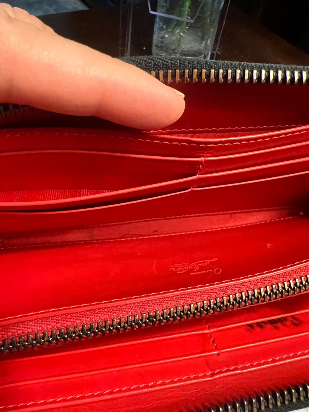 Christian Louboutin Black Studded Zip Around Wallet - Picture 10 of 16